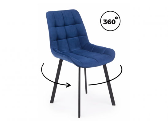 Стул на металлокаркасе Челси 360 П синий (zd 798) / черный в Набережных Челнах