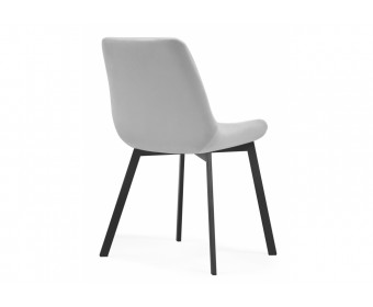 Стул на металлокаркасе Челси светло-серый / черный