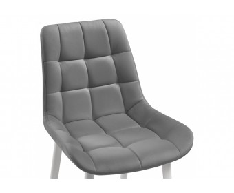 Стул на металлокаркасе Челси К темно-серый / белый