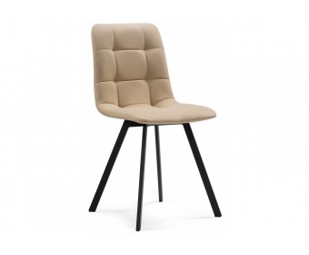Стул на металлокаркасе Чилли бежевый / черный