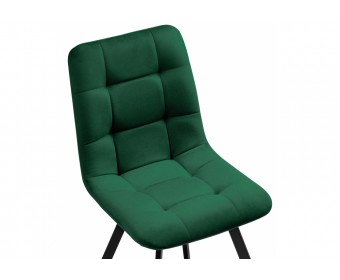 Стул на металлокаркасе Чилли зеленый  / черный каркас