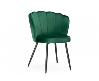 Стул на металлокаркасе Coral green / black