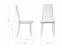 Стул на металлокаркасе DC2-001 white / black в Набережных Челнах