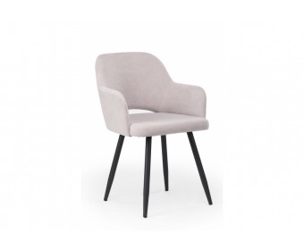 Стул на металлокаркасе Эолин светло-серый (glory 36) / черный