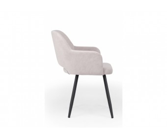 Стул на металлокаркасе Эолин светло-серый (glory 36) / черный