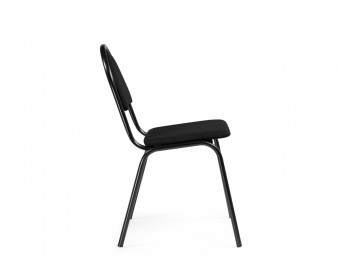 Стул на металлокаркасе Гумер ткань черный / темный мусс