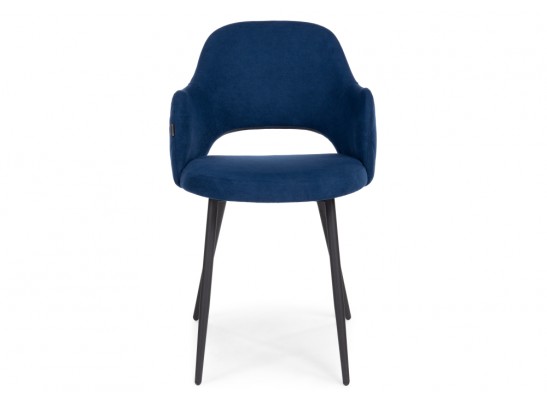 Стул на металлокаркасе Гутрид прошивка ромбы сзади темно-синий / черный в Набережных Челнах