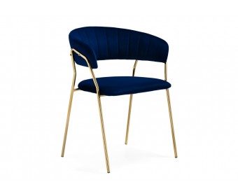 Стул на металлокаркасе Kamelia 1 dark blue / gold