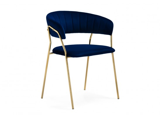 Стул на металлокаркасе Kamelia 1 dark blue / gold в Набережных Челнах