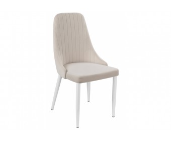 Стул на металлокаркасе Kora beige / white