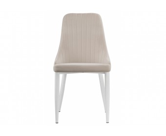 Стул на металлокаркасе Kora beige / white