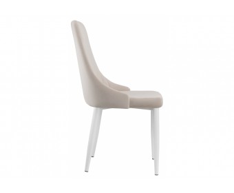 Стул на металлокаркасе Kora beige / white