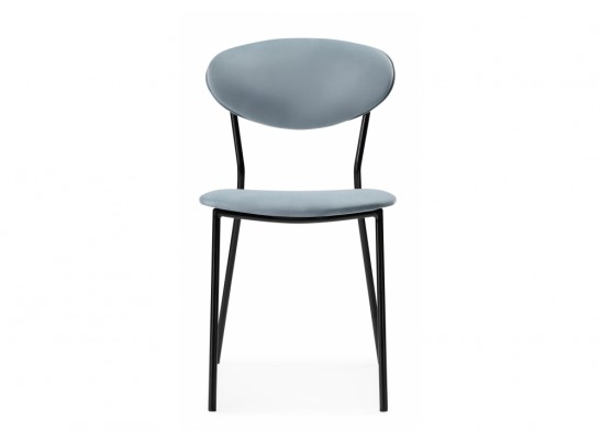 Стул на металлокаркасе Корсе пыльно-голубой / черный глянец в Набережных Челнах