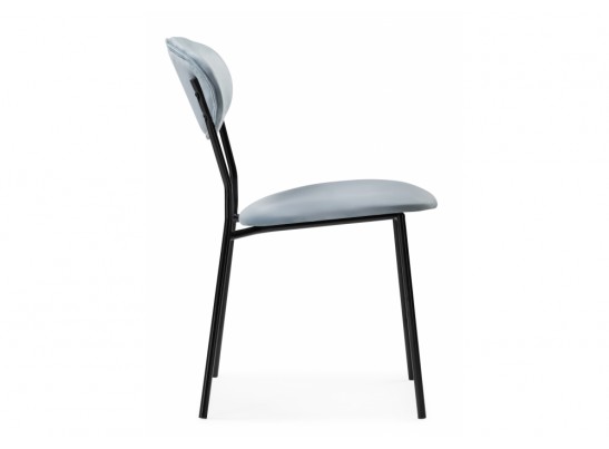 Стул на металлокаркасе Корсе пыльно-голубой / черный глянец в Набережных Челнах