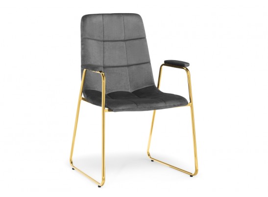 Стул на металлокаркасе Lana dark grey / gold в Набережных Челнах
