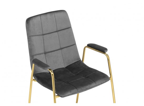 Стул на металлокаркасе Lana dark grey / gold в Набережных Челнах