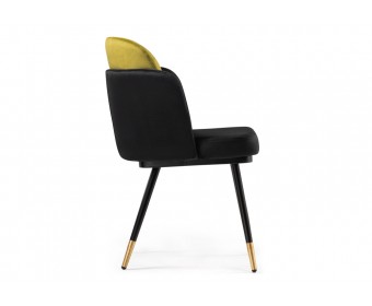 Стул на металлокаркасе Penelopa black / hakki / black / gold