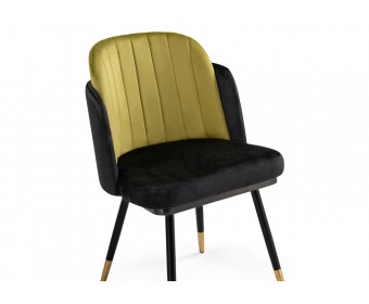 Стул на металлокаркасе Penelopa black / hakki / black / gold