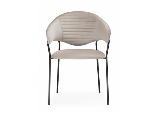 Стул на металлокаркасе Рансол дымчатый / черный глянец в Набережных Челнах