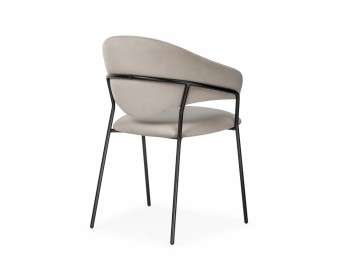 Стул на металлокаркасе Рансол дымчатый / черный глянец