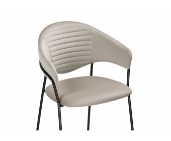 Стул на металлокаркасе Рансол дымчатый / черный глянец