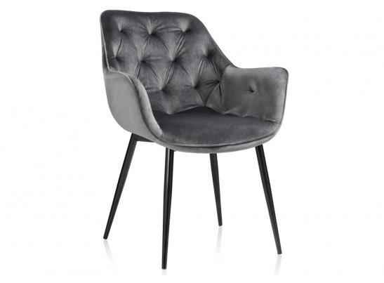 Стул на металлокаркасе Remo dark grey в Набережных Челнах