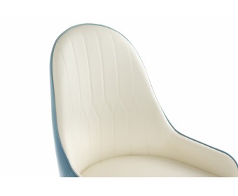 Стул на металлокаркасе Rendal light blue / white