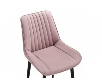 Стул на металлокаркасе Седа розовый / черный