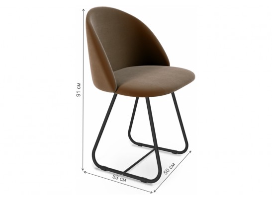 Стул на металлокаркасе SHT-ST35/S38 кофейный ликер / черный муар в Набережных Челнах