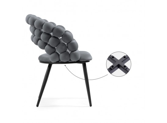 Стул на металлокаркасе Ball dark gray / black в Набережных Челнах
