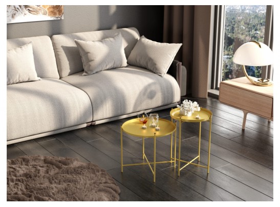 Комплект столиков SHT-CT8/CT8-2 золото в Набережных Челнах