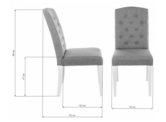 Стул Menson white / fabric сream в Набережных Челнах