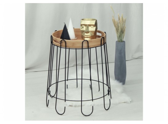 Сервировочный столик Sheffilton SHT-CT26 прозрачный лак / черный муар в Набережных Челнах