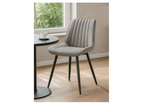 Стул на металлокаркасе Вейв светло-серый (hl 63) / 10К черный каркас в Набережных Челнах