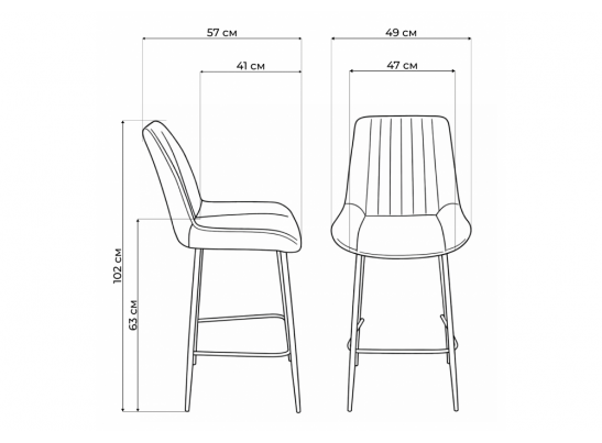 Полубарный стул Седа 360 бежевый (zd 210) / золотой в Набережных Челнах