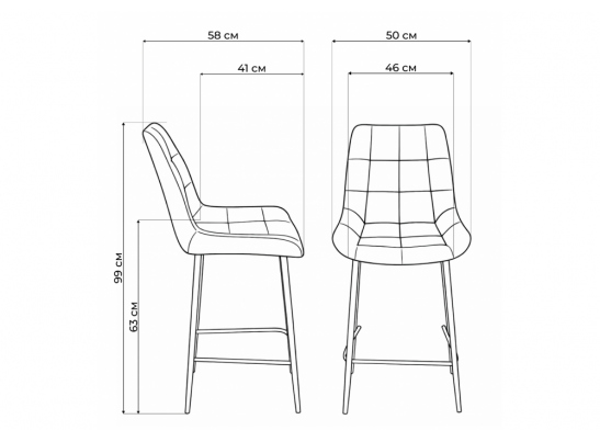 Полубарный стул Челси 360 латте (zd 290) / золотой в Набережных Челнах