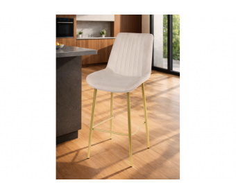 Полубарный стул Седа 360 бежевый (zd 210) / золотой