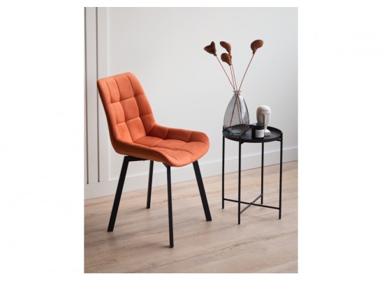 Стул на металлокаркасе Челси П терракотовый (zd 432) / черный в Набережных Челнах