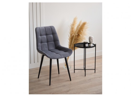 Стул на металлокаркасе Челси К темно-серый (zd 995) / черный в Набережных Челнах