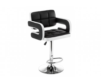 Барный стул Bent черный / белый