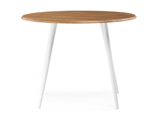 Деревянный стол Абилин 100х76 дуб вотан / белый матовый в Набережных Челнах