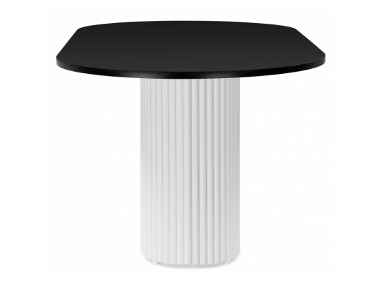 Деревянный стол Барон О 200 х 90 черная пленка шагрень / белый в Набережных Челнах