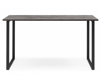 Деревянный стол Лиман 117 х 77 бетон светлый / черный матовый