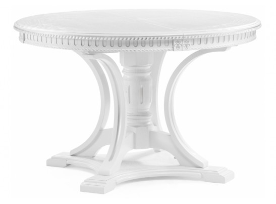 Деревянный стол Нозеан круглый белый / серебро в Набережных Челнах