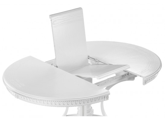 Деревянный стол Нозеан круглый белый / серебро в Набережных Челнах