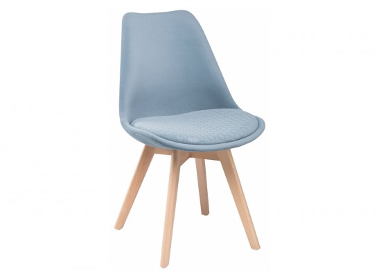Деревянный стул Bonuss light blue / wood