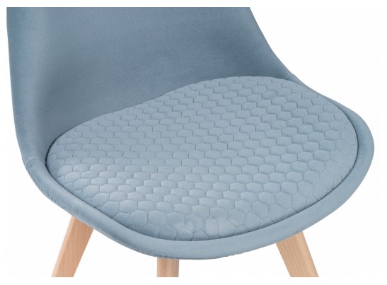 Деревянный стул Bonuss light blue / wood