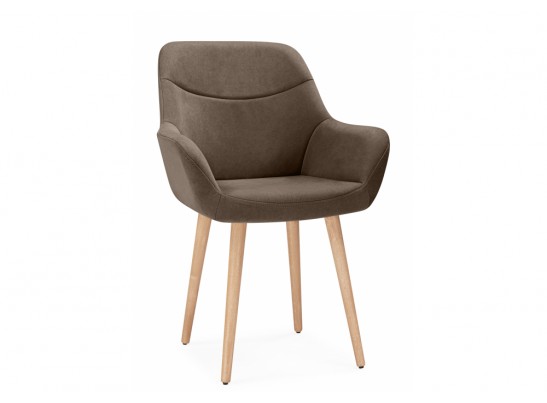 Деревянный стул Флюид 360 коричневый (glory 08) / светлое дерево в Набережных Челнах