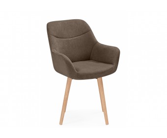 Деревянный стул Флюид 360 коричневый (glory 08) / светлое дерево