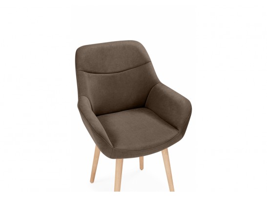 Деревянный стул Флюид 360 коричневый (glory 08) / светлое дерево в Набережных Челнах